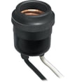 thumbnail image 2 of Leviton 55 Weatherproof Lampholder, Single Circuit, Black Rubber Outdoor Lamp Socket (24 Pack), 2 of 2