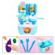 thumbnail image 1 of Pretend Kitchenware Cooking Play Set for Children Kids with Blue Tableware, 1 of 5