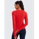 thumbnail image 2 of Camiseta Deportiva de Manga Larga Sin Costuras para Mujer CRZ YOGA Roja XXS, 2 of 6