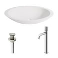 thumbnail image 4 of Vigo Vgt2051 Wisteria 23-1/8" Solid Surface Vessel Bathroom Sink - Nickel, 4 of 10