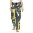 thumbnail image 1 of Balery Cartoon Dinosaurs Pantalones de pijama para mujer, pijamas ultraligeros, pantalones de estar por casa-Medium, 1 of 6