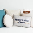 thumbnail image 5 of Lake House Decor Pillow Covers 12x20, Lake Themed Decor Pillow Cases, Lake House Gifts, Better to Wake at The Lake No Wake Zone Reversible Pillows Decorative Throw Pillows Cover, 5 of 7