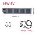 thumbnail image 1 of Panel Solar plegable de 15W, 30W, 50W, salida USB, cargador de batería Solar, resistente al agua, teléfono inteligente, reloj, Banco de energía para viajar, senderismo Fivean unisex, 1 of 2