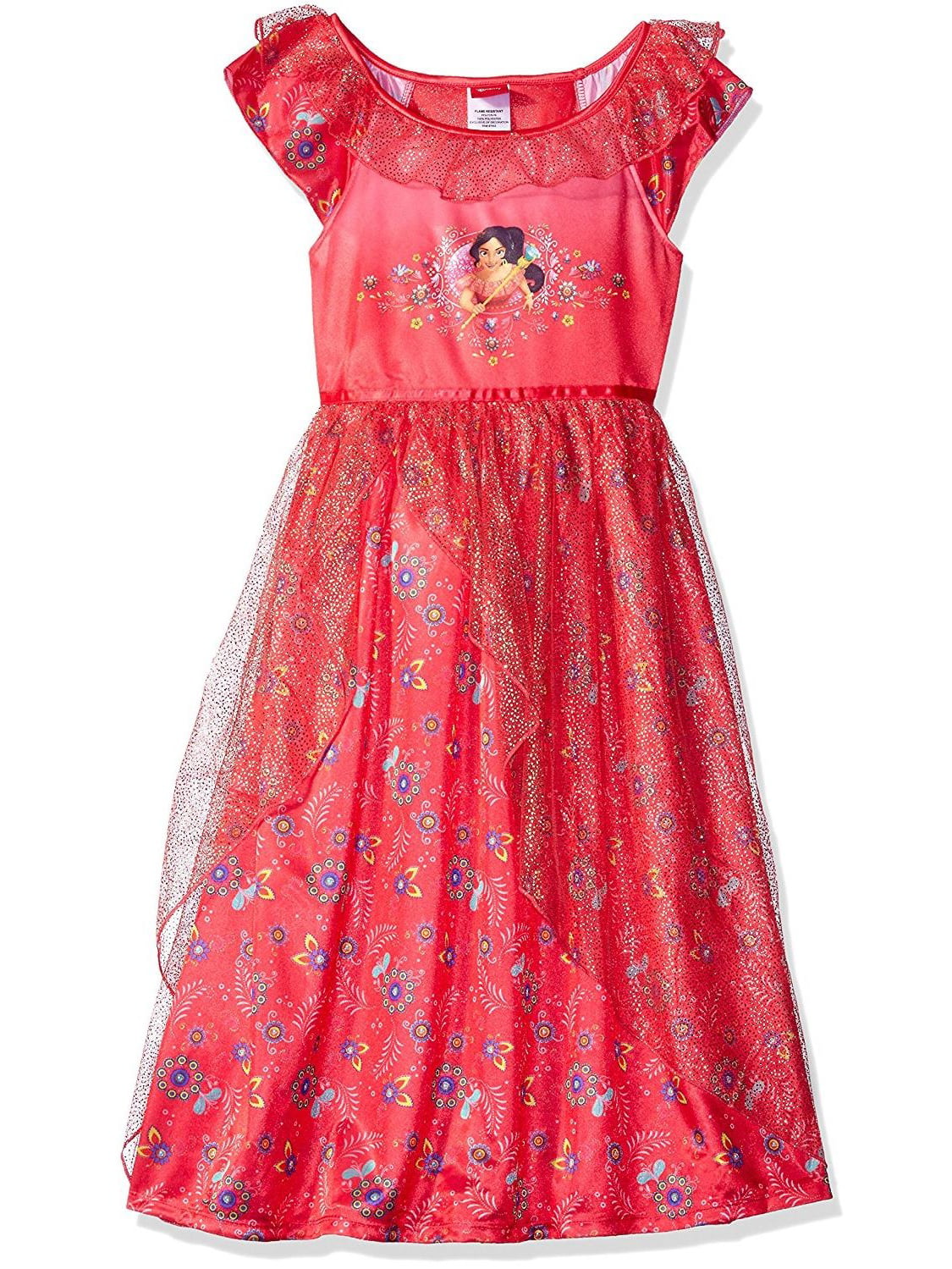 Disney Toddler Girls' Elena Of Avalor Fantasy Nightgown Red As Royalty 