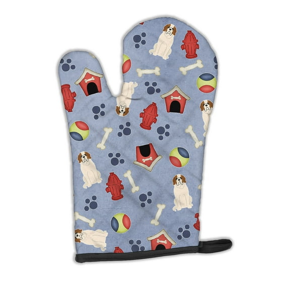 Carolines Treasures BB2648OVMT Dog House Collection Saint Bernard Oven Mitt Large multicolor