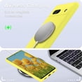 thumbnail image 2 of KOMI for Google Pixel 7a Case, Silicone Phone Case with 2 Screen Protector, Soft Anti-Scratch Microfiber Lining, Full Body Shockproof Slim Cover Support Wireless Charging, Yellow, 2 of 5