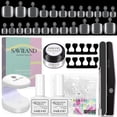 thumbnail image 1 of Kit de gel adhesivo y puntas para uñas de los pies SAVILAND, 500 unidades, gel transparente, 1 of 7