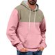 thumbnail image 1 of WILLBEST Sudaderas De Hombre Men'S Versatile Simp Le Colorblocking Casual Sport Drawstring Hooded Sweatshirt Mediana​​, 1 of 3
