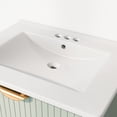 thumbnail image 5 of Ventra Modern Wall Mounted Bathroom Vanity with Ceramic Sink, Drawers, Wood, Green, 5 of 9