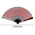 thumbnail image 2 of PREWOOD LED Hand Fan,UV Glow Rave Fan Foldable for Women/Men/Drag Queen,Colorful Glowing Handheld Folding Fan,Large Clack Festival Hand Fan Rave D, 2 of 5