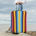 thumbnail image 7 of Uemuo Yellow Blue Mexican Blanket Stripes Printed Washable Luggage Cover - Fashion Suitcase Protector Fits 18-32 Inch Luggage-Large, 7 of 7