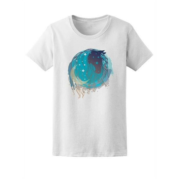 Watercolor Magic Horse & Sky Tee Women's -Image by Shutterstock