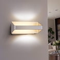 thumbnail image 3 of VONN Atlas 10" ETL Certified Integrated LED Aluminum/Acrylic Wall Sconce Silver, 3 of 7