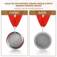 thumbnail image 4 of Uxcell Award Medals, Prize Medals Winner Medals with Neck Ribbon for Competitions Sports Event Silver, 4 of 7