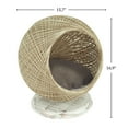 thumbnail image 6 of SussexHome Pets 15.75 x 15.75 x 17 Inches Pet Hammock for Cats - Scratch Resistant Cozy Covered Cat Bed for Indoor Cats - Bottom Cushioned Cat Cave Bed - Cream, 6 of 7