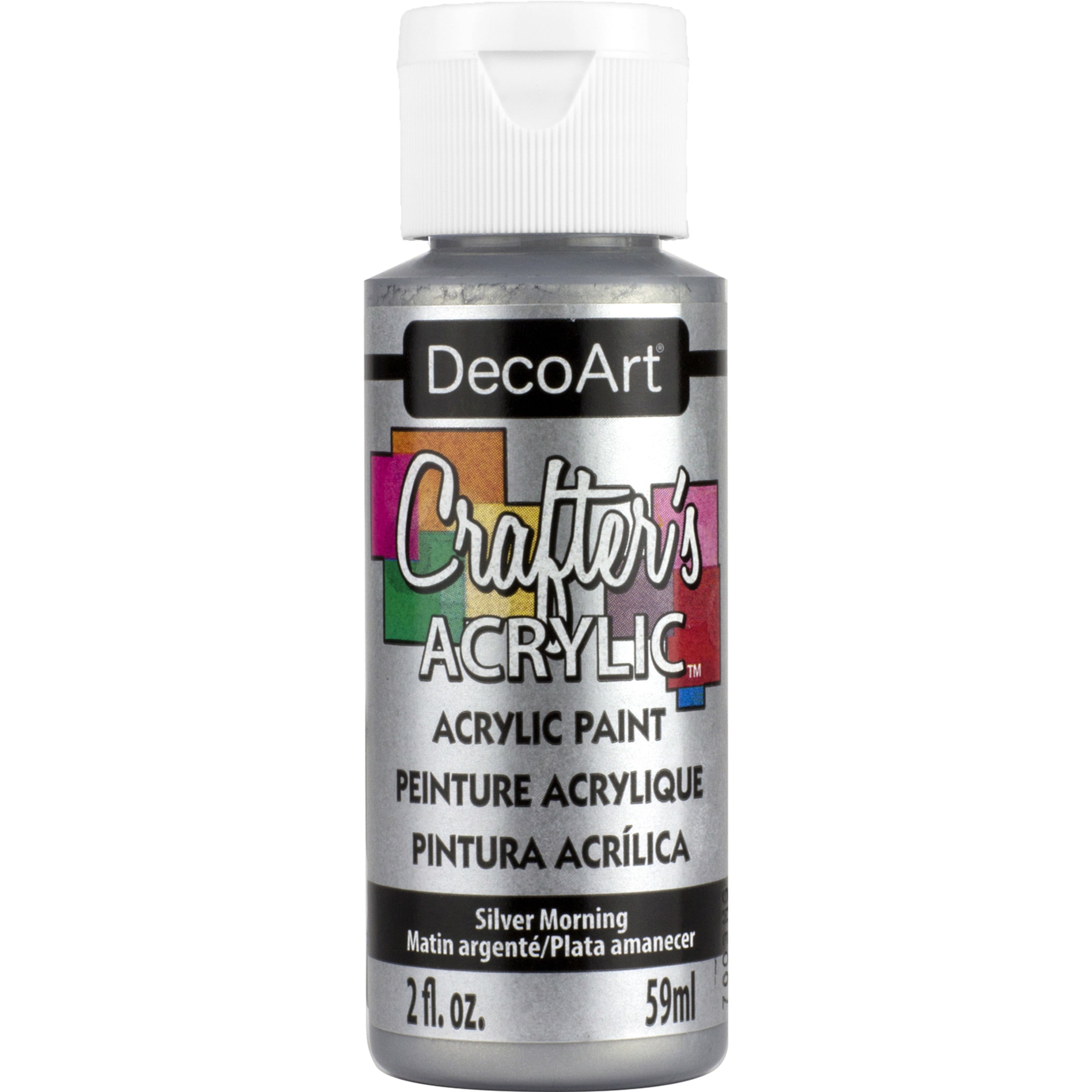 DecoArt Crafter's Acrylic Paint, 2 oz., Silver Morning