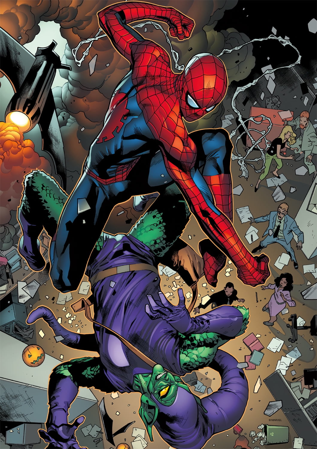 Buffalo Games 500-Piece Marvel Go Down Swinging Jigsaw Puzzle