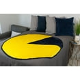 thumbnail image 6 of Pac-Man Video Game Character Large Round Fleece Throw Blanket | 60-Inch Diameter, 6 of 7