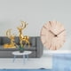 thumbnail image 2 of Escultura de ciervo, estatua, pareja de figuras de ciervo, reloj de pared redondo, reloj de pared de madera maciza para decoración de sala de estar, m, 2 of 8