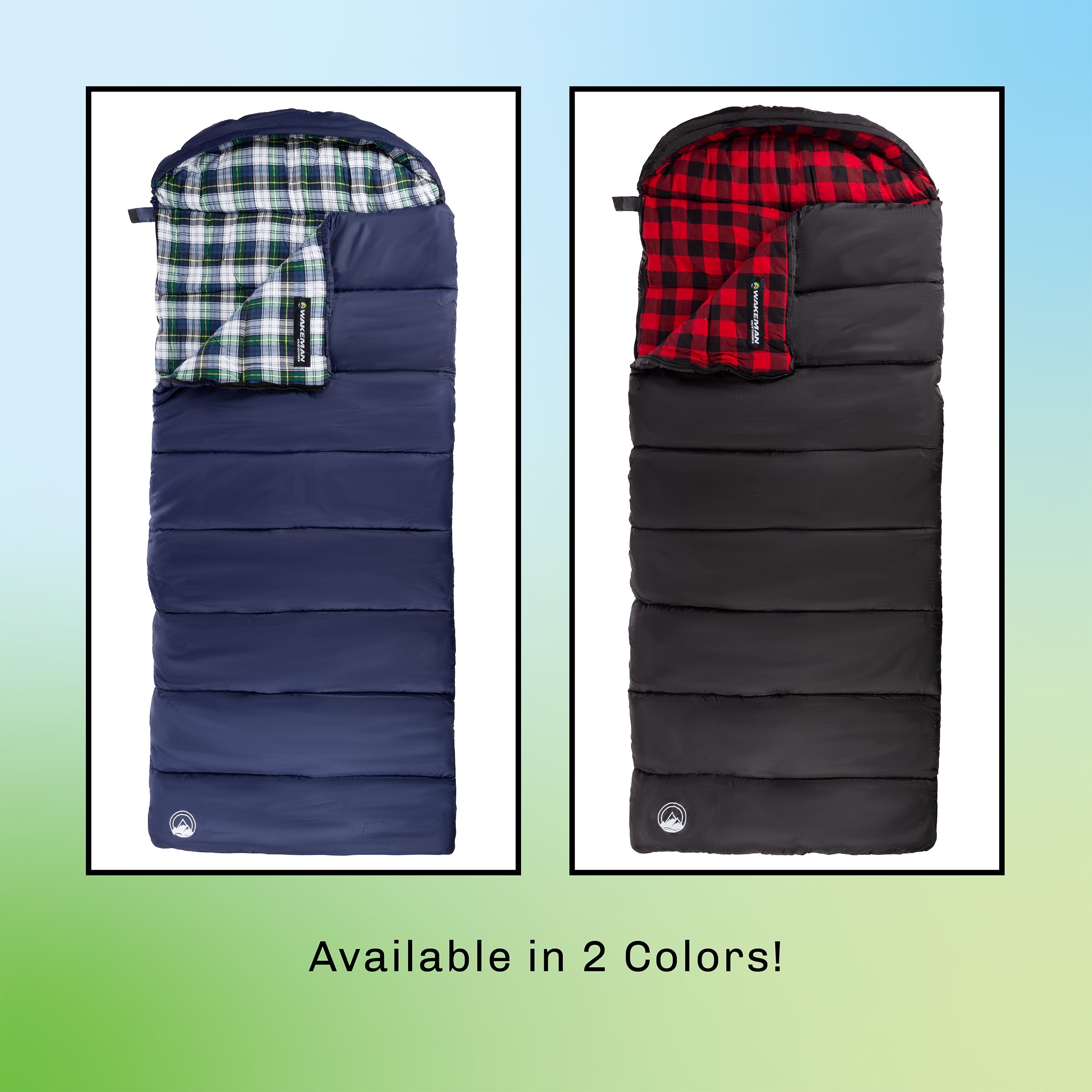 Sleeping Bag ? 32F Rated XL 3 Season Envelope Style with Hood for Outdoor Camping Backpacking and Hiking with Carry Bag by Wakeman Outdoors (Black)