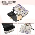 thumbnail image 4 of TSOVTHRID Purple Daisy Butterfly Beige Print Crossbody Bag Women's Shoulder Handbag, Cell Phone Purse, PU Leather Crossbody Handbags Purses with Chain Strap, 4 of 7