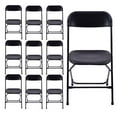 thumbnail image 2 of UBesGoo 10 Pack Plastic Folding Chairs Wedding Banquet Seat Party Event Chair for Concert, Music Festival, Holiday, Plastic Dining Chair, Black, 2 of 7