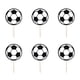 thumbnail image 1 of Billuyoard Adornos para cupcakes con tema de fútbol, decoración para pasteles DIY, balón de fútbol, decoración para cupcakes, Kits de decoración para fiestas negro blanco, 6 uds. 3.9 pulgadas, 1 of 3