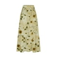 thumbnail image 5 of Mqqzkk Women's A-Line Midi Skirt Fashion Flower Printed Skirts with Pockets High Waist Flared Below The Knee Skirts, 5 of 5