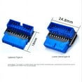 thumbnail image 4 of Adaptador de Cabezal USB USB3.2 GEN1 19Pin/20Pin Socket 90 Grados Convertidor de Codo de DireccióN DIY Placa Base de Escritorio A, 4 of 5