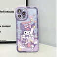 thumbnail image 5 of Case for iPhone 7 8 SE 11 Pro 13 Mini 15 Pro 14 Pro Max 12 XS Max XR Cute Kuromi Cinnamoroll Transparent Soft Cover Coque TPU, 5 of 5