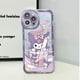 thumbnail image 5 of Case for iPhone 7 8 SE 11 Pro 13 Mini 15 Pro 14 Pro Max 12 XS Max XR Cute Kuromi Cinnamoroll Transparent Soft Cover Coque TPU, 5 of 5