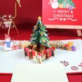 thumbnail image 3 of Tarjetas plegables Tarjeta navideña 3D con sobre Árbol de Navidad Papá Noel, 3 of 5