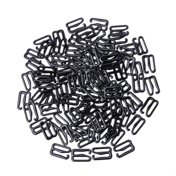 100pcs Metal Bra Lingerie Strap Adjuster Slider Hook Buckle Clip Sewing Craft