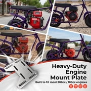 FRP GMB100 Mini Bike Upgraded Frame Roller Frame, No Engine—Tires, Hydraulic Brake, Seat, Fuel System & Wiring, DIY Bolt-On 79/98/196/212/225cc – Purple