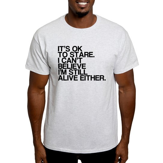 CafePress - Old, OK To Stare, Funny T Shirt - Men's Classic Cotton T-Shirts