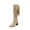 Beige, variant on Fesfesfes Fuzzy Boots for Women Shoes Fashion Retro Solid Color Ethnic Style Suede Fringed Female High US:7.5(40)