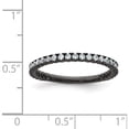 thumbnail image 3 of Sterling Silver Black Rh-Plated 30 Stone Cz Ring (Size 7) Made In Vietnam qr3404b-7, 3 of 4