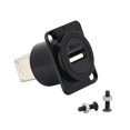 thumbnail image 1 of Qianrenon Acoplador De Montaje En Panel Tipo D Usb 2.0 A Usb B Hembra A Hembra Módulo De Paso Fijo Convertidor Impresora Escáner Adaptador Extensor Enchufe De Montaje En Panel, 1 of 5