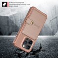 thumbnail image 6 of Nalacover Wallet Case for iPhone 15 Pro Max Credit Card Slots Holder Luxury PU Leather Cover, Magnetic Car Mount Shockproof Lens Protective Case for iPhone 15 Pro Max, Rosegold, 6 of 6