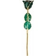 thumbnail image 2 of 24k Gold Dipped Sparkle Emerald Lacquer Real Rose Valentine's Day Holiday Gift, 2 of 4