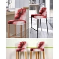 thumbnail image 5 of Red Marble Bar Stool Covers Set of 2, Modern Ombre Abstract Ink Painting Art Stretch Washable Bar Chair Covers with Backs, Removable Pub Counter Height Chair Cover for Kitchen Dining Room Cafe, 5 of 7