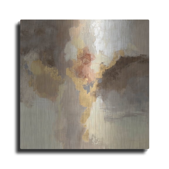 Luxe Metal Art 'Sparkle Abstract I' by Silvia Vassileva, Metal Wall Art, 36" x 36"