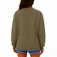 thumbnail image 3 of Mohiass Women's Winter Sweatshirts Crew Neck Long Sleeve Sweatshirt Casual Dressy Solid Color Oversized Winter Pullover Army Green L, 3 of 3