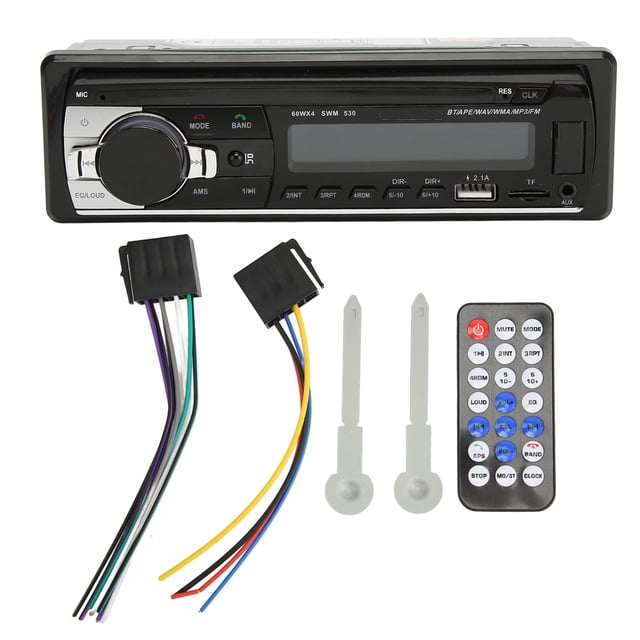 Radio estéreo para automóvil con Bluetooth 5.0, iluminación colorida, calidad de sonido sin pérdida, receptor de radio para automóvil con MP3, WMA, WAV y FLAC