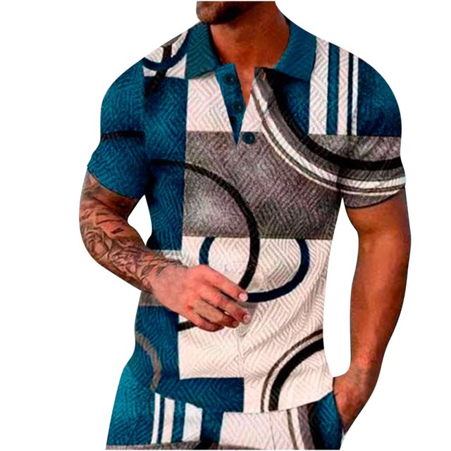 Birdeem Tenues Courtes d'Été pour Hommes Chemise de Mode Décontractée à Manches Courtes Col Rabattu Blouse & Chemise