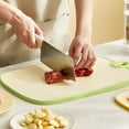 thumbnail image 1 of Plastic Cutting Board for Kitchen Double Sided Chopping Board | Chopping Block with Grinding Area and Hanging Hooks | Fruit and Vegetable Prep Board for Home and Children Cooking, 1 of 6