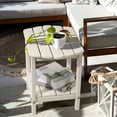 thumbnail image 4 of LovoIn Patio Garden Side Table With 2 Layer Storage,Outdoor End Tables for Your Adirondack Chair - White, 4 of 9