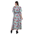 thumbnail image 2 of RADANYA Caftan Maxi Décontracté Long en Polyester à Fleurs Robe de Soirée d'Été de Plage Caftan pour Femmes Bleu Sarcelle, 2 of 5
