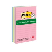 Post-it Greener Notes, 4 in x 6 in, Sweet Sprinkles Collection, Lined, 5 Pads