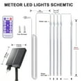 thumbnail image 2 of Solar Meteor Shower Icicle Lights - 20" 8 Tubes 288 LED Multicolor Raindrop Lights with Remote Timer - Holiday Party Christmas Decor (Multicolor), 2 of 8